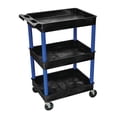 thumbnail image 1 of Manufacturer Varies Utility Cart,300 lb. Load Cap.,3 Shelves BKSTC111BU, 1 of 6