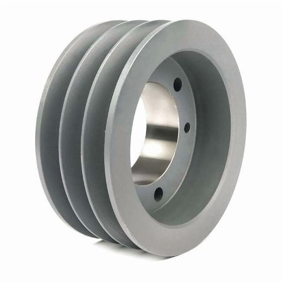 1/2 in to 1-15/16 in Quick Detachable Bushed Bore 3 Groove V-Belt Pulley 4.5 in OD