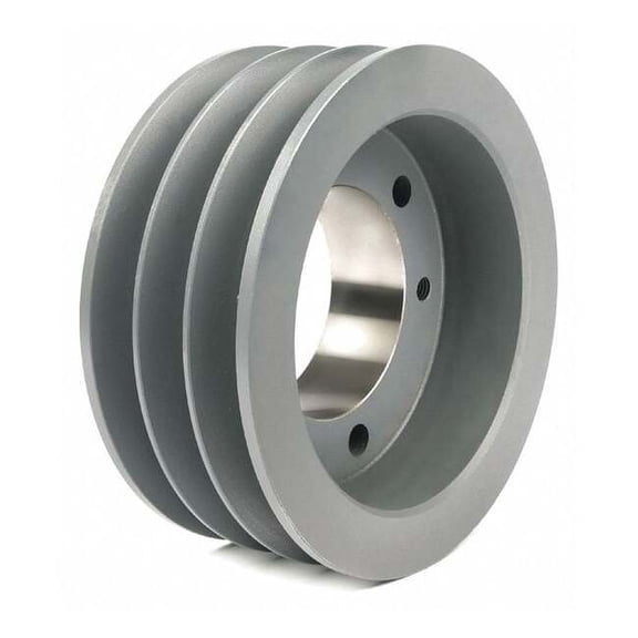 1/2 in to 2-1/2 in Quick Detachable Bushed Bore 3 Groove V-Belt Pulley 6.7 in OD