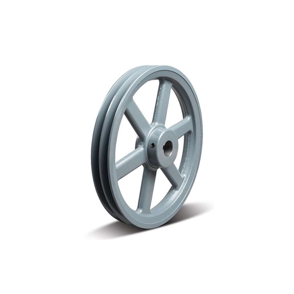 1/2 in Fixed Bore 2 Groove V-Belt Pulley 2.55 in OD