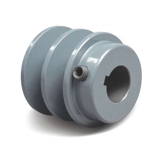 3/4 in Fixed Bore 2 Groove V-Belt Pulley 2.65 in OD