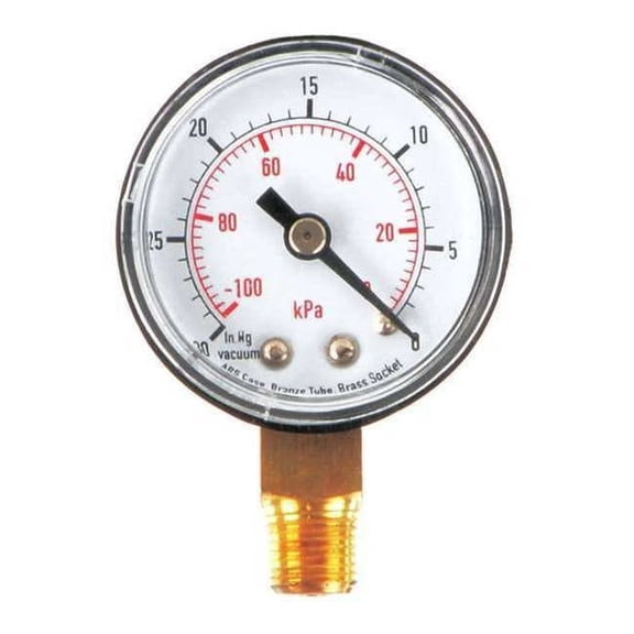 Manufacturer Varies Vacuum Gauge,Test,1-1/2 In 4FLP6