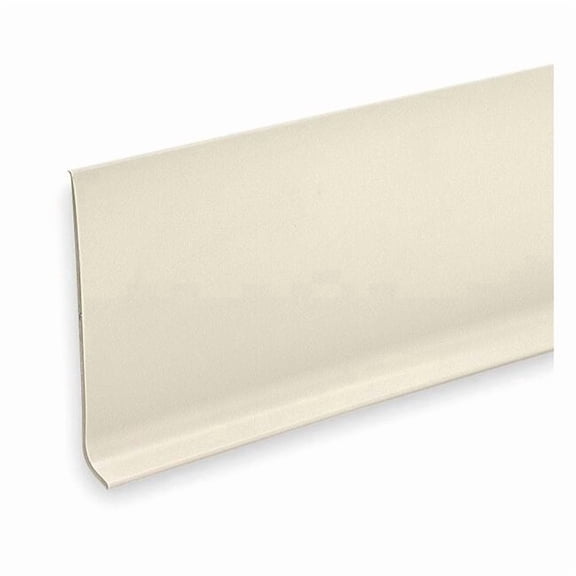 Wall Base Molding, PVC Vinyl, Almond, 720 in L, 4 in H 2RRW8