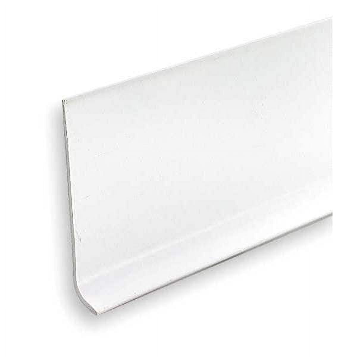 White PVC Vinyl Coved Wall Base Molding, 60 ft Roll