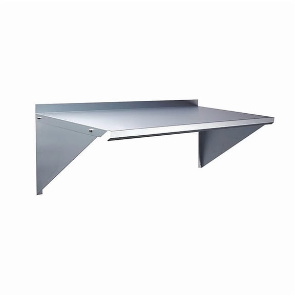 Manufacturer Varies Steel Wall Shelf, 12"D x 36"W x 11-1/2"H, Silver 2HFY1