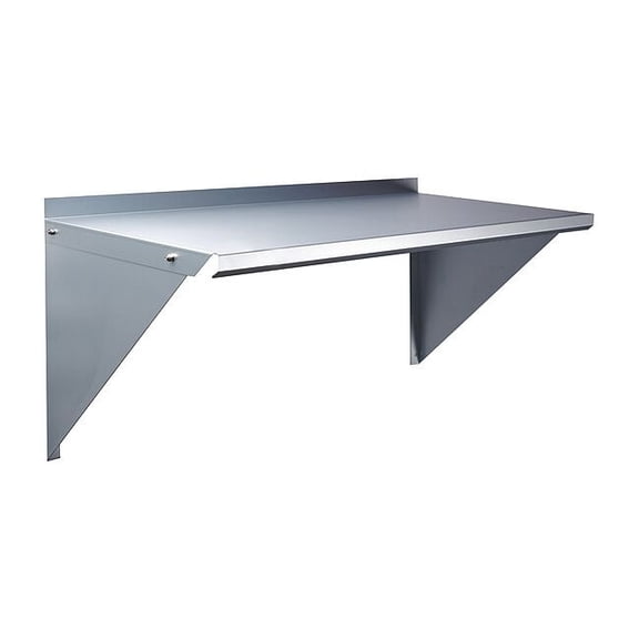 Manufacturer Varies Steel Wall Shelf, 16"D x 36"W x 11-1/2"H, Silver 2HFZ1