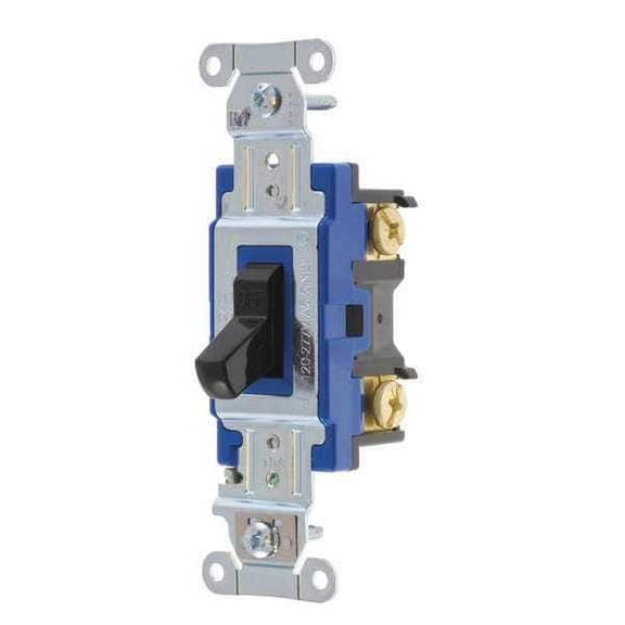 Bryant Wall Switch,15A,Black,1-Pole Type,Toggle 4801BBLK