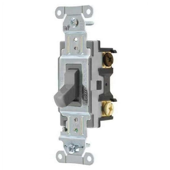 Bryant Wall Switch,15A,Gray,Toggle,1 to 2 HP CSB315BGRY