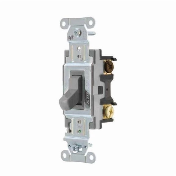 Bryant Wall Switch,20A,Gray,Toggle,1 to 2 HP CSB320BGRY