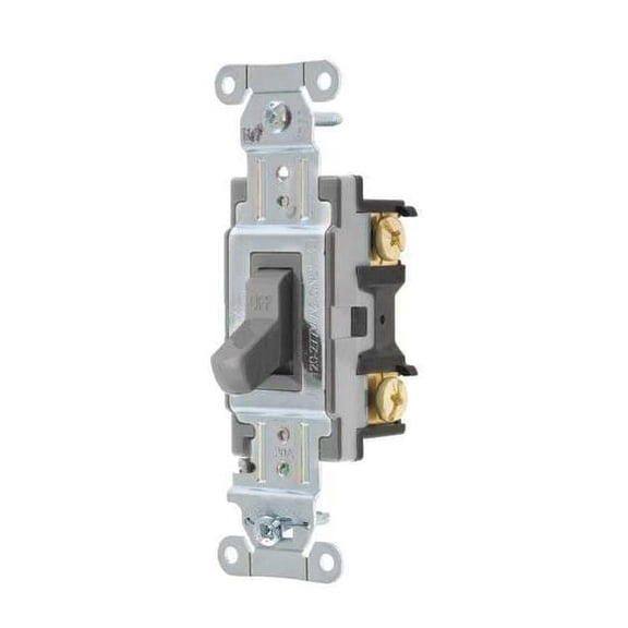 Bryant Wall Switch, 20A, Gray, Toggle, 120/277VAC CSB120BGRY