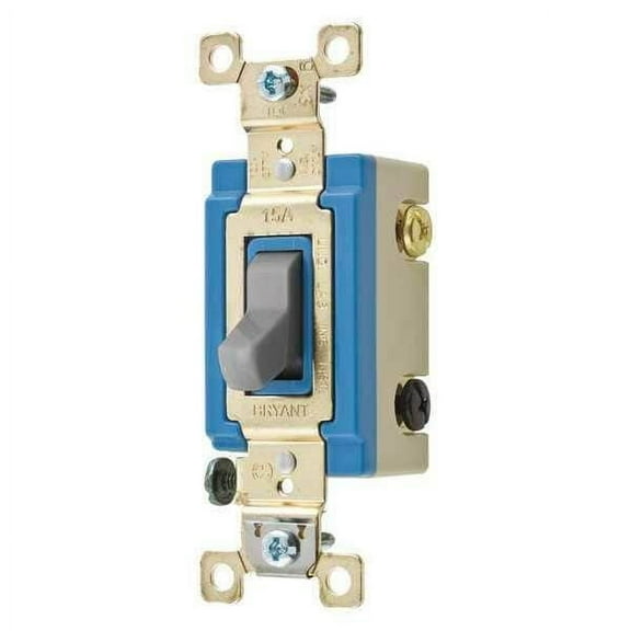 Bryant Wall Switch,Gray,15A,4-Way Switch 4804GRY