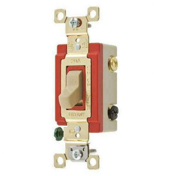 Wall Switch,Ivory,3-Way Switch,1 to 2 HP 4903GLI