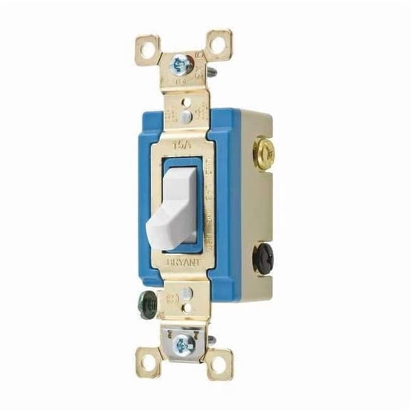 Bryant Wall Switch,White,15A,4-Way Switch 4804W
