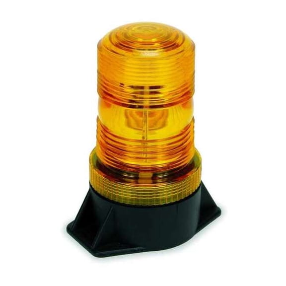 Warning Light, Amber, Strobe Tube, 12 to 80V DC, 72 FPM, 2 3/4 in Dia., Surface