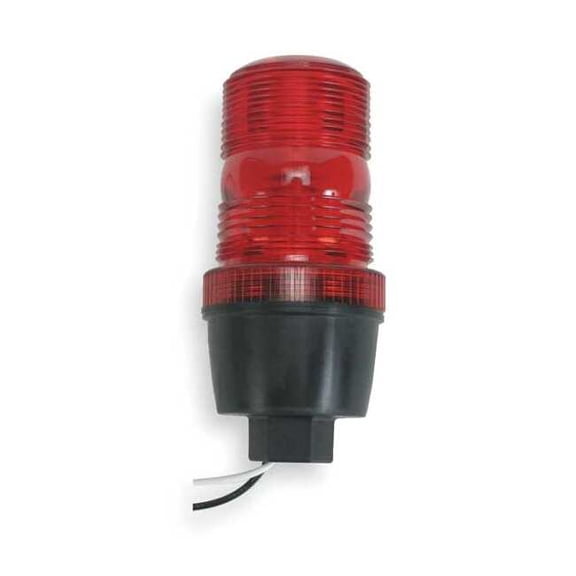 Warning Light, Red, Strobe Tube, 120V AC, 72 FPM, 2 3/4 in Dia., (F) 1/2 in NPT