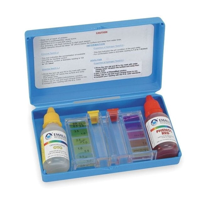 Manufacturer Varies Water Analysis Kit, For PH and Chlorine 2ZTV9