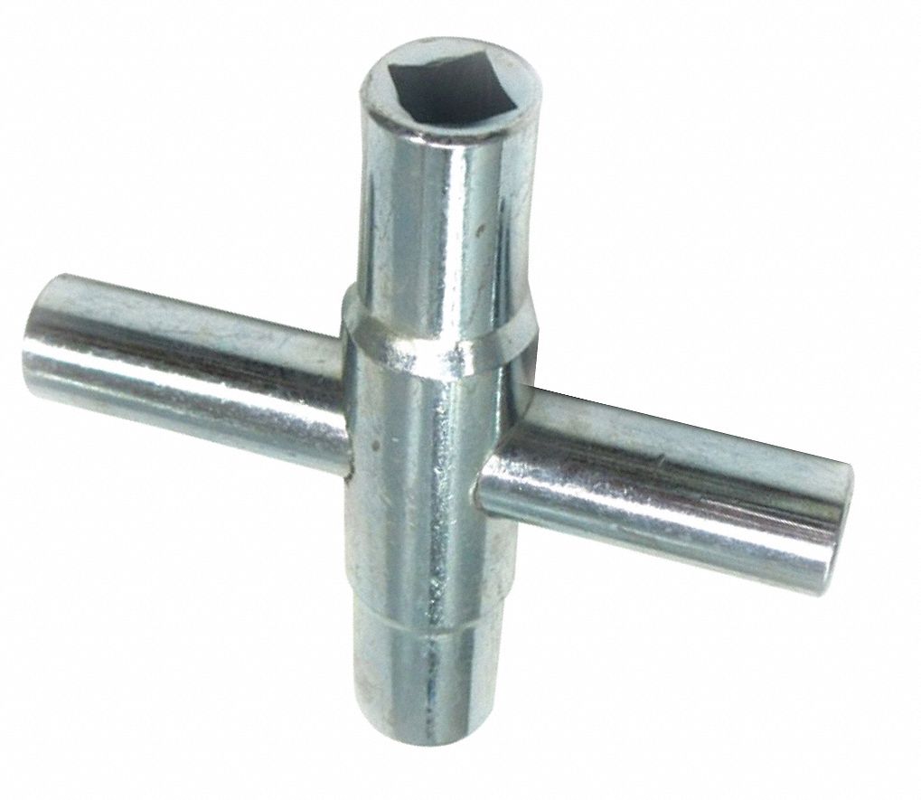 1/4 inch Steel Four Way Water Key