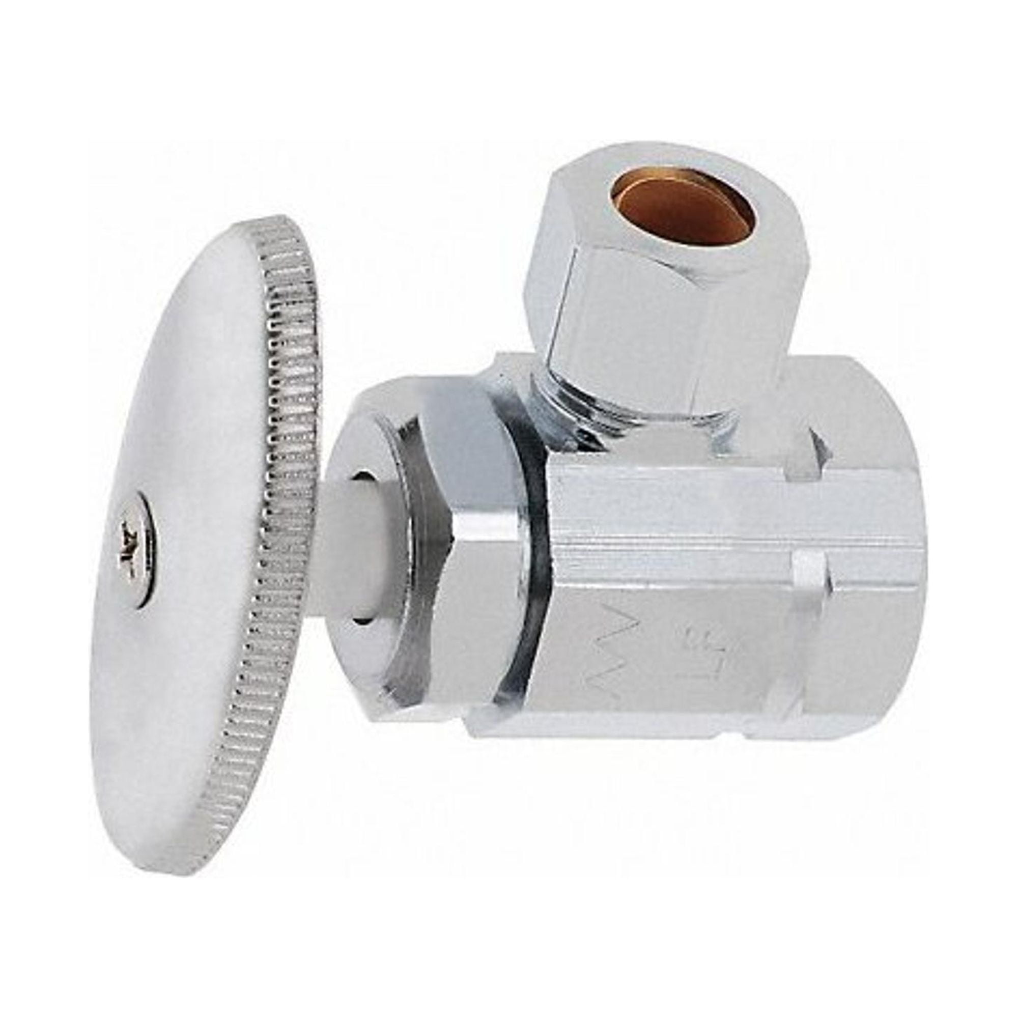 Chrome-Plated Brass Angle Quarter-Turn Stop Valve