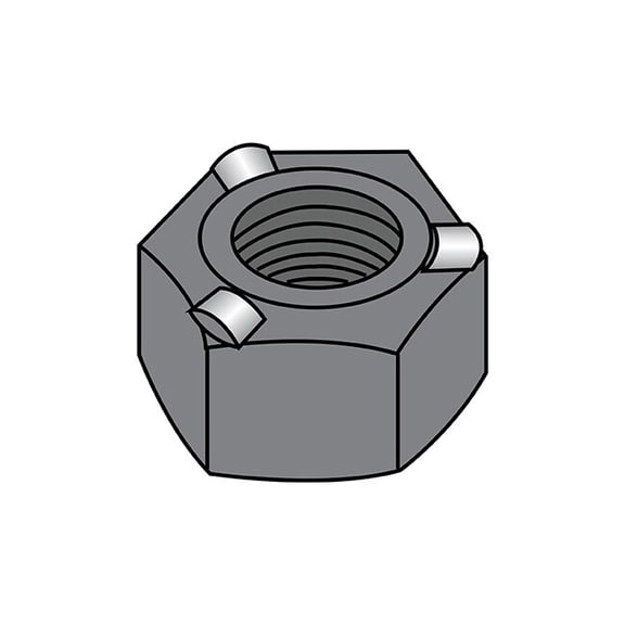 Hex Weld Nut, 1/4"-20, Steel, 1/2 in Wd, 0.198 in Ht, 1000 PK 14NWHP3