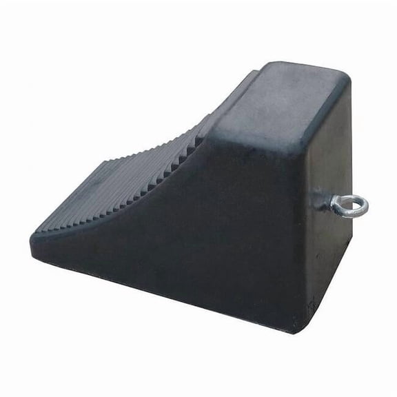 Manufacturer Varies Wheel Chock,Molded Rbr w/Stl Grab,Black 22XW84