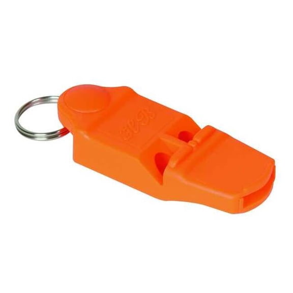Manufacturer Varies Whistle, Orange, ABS Plastic, Includes Wire Key Ring 1ZBY6