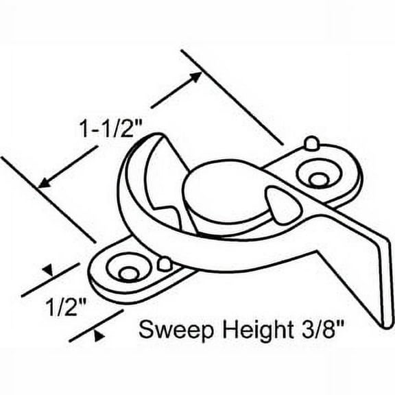 Manufacturer Varies Sash Lock,Hung Window,2-1/2" L 50-607