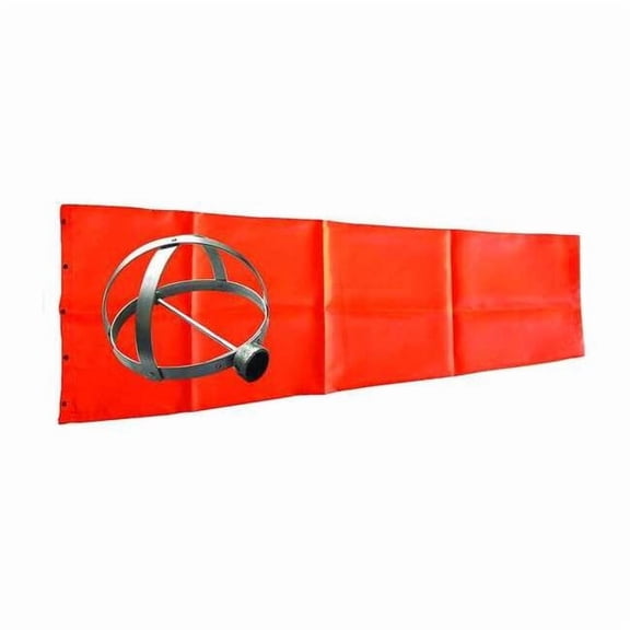 Windsock Kit, Orange, Nylon, 96 in Length, Windsock with Mounting Hardware 3LWE6