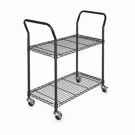 Manufacturer Varies Wire Cart, 2 Shelf,L41 x W18 x H39 In. 3TPC8