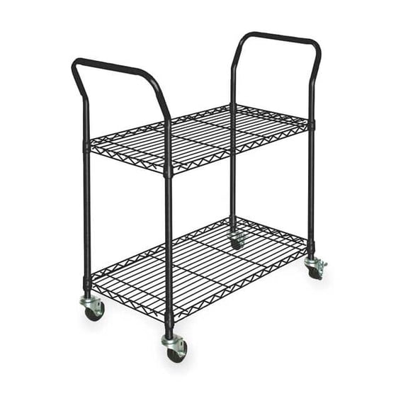 Manufacturer Varies Wire Cart, 2 Shelf,L53 x W24 x H39 In. 3TPD2