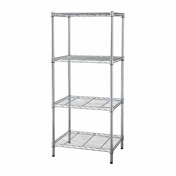 Wire Shelving Unit, 18"D x 60"W x 63"H, 4 Shelves, Chrome 1PGE9
