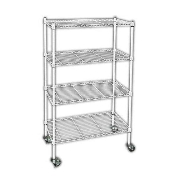 Manufacturer Varies Wire Cart, 4 Shelf,L60 x W24 x H67 In. 3TPE9