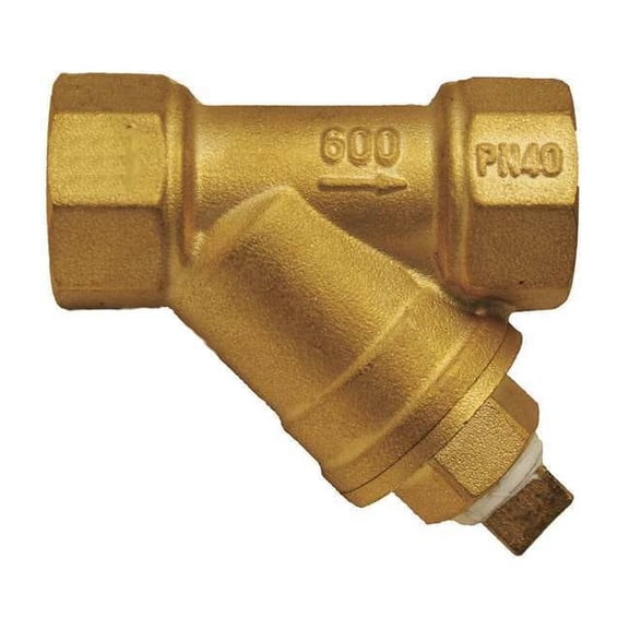 Y Strainer, 3/8" Pipe, FNPT x FNPT, Forged Brass, 600 psi