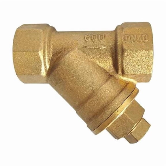Y Strainer, 1/2" Pipe, FNPT x FNPT, Forged Brass, 600 psi