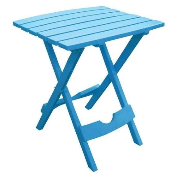 Manufacturing Quik Fold Patio Side Table, Resin, Pool Blue