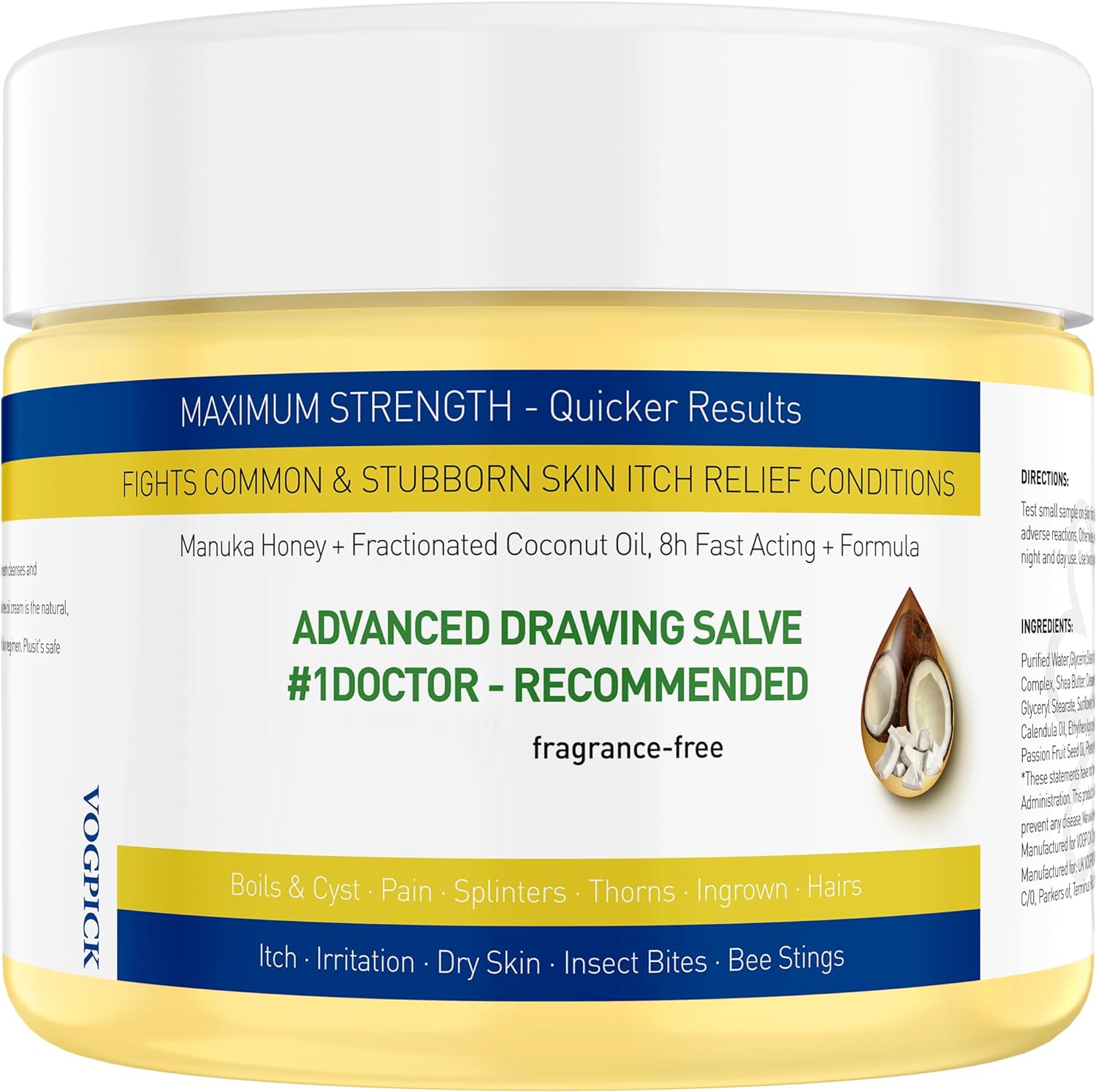 Manuka Honey Cream Drawing Salve Ointment Relieve Itching, Ingrown