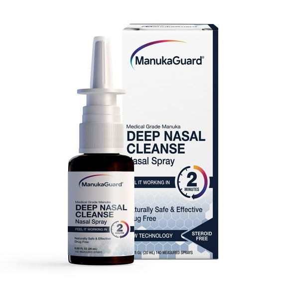 ManukaGuard Deep Nasal Cleanse Natural Allergen & Sinus Cleansing, GMO-Free, 0.65 oz
