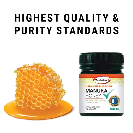 ManukaGuard Immune Support – Manuka Honey MGO 100 for Daily Wellness Support, 8.8 oz
