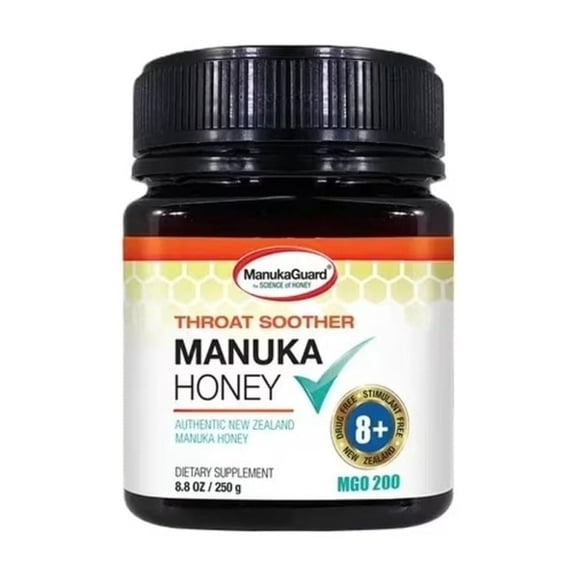 ManukaGuard Medical Grade Manuka Honey – Natural Throat Soother MGO 200, 8.8 oz