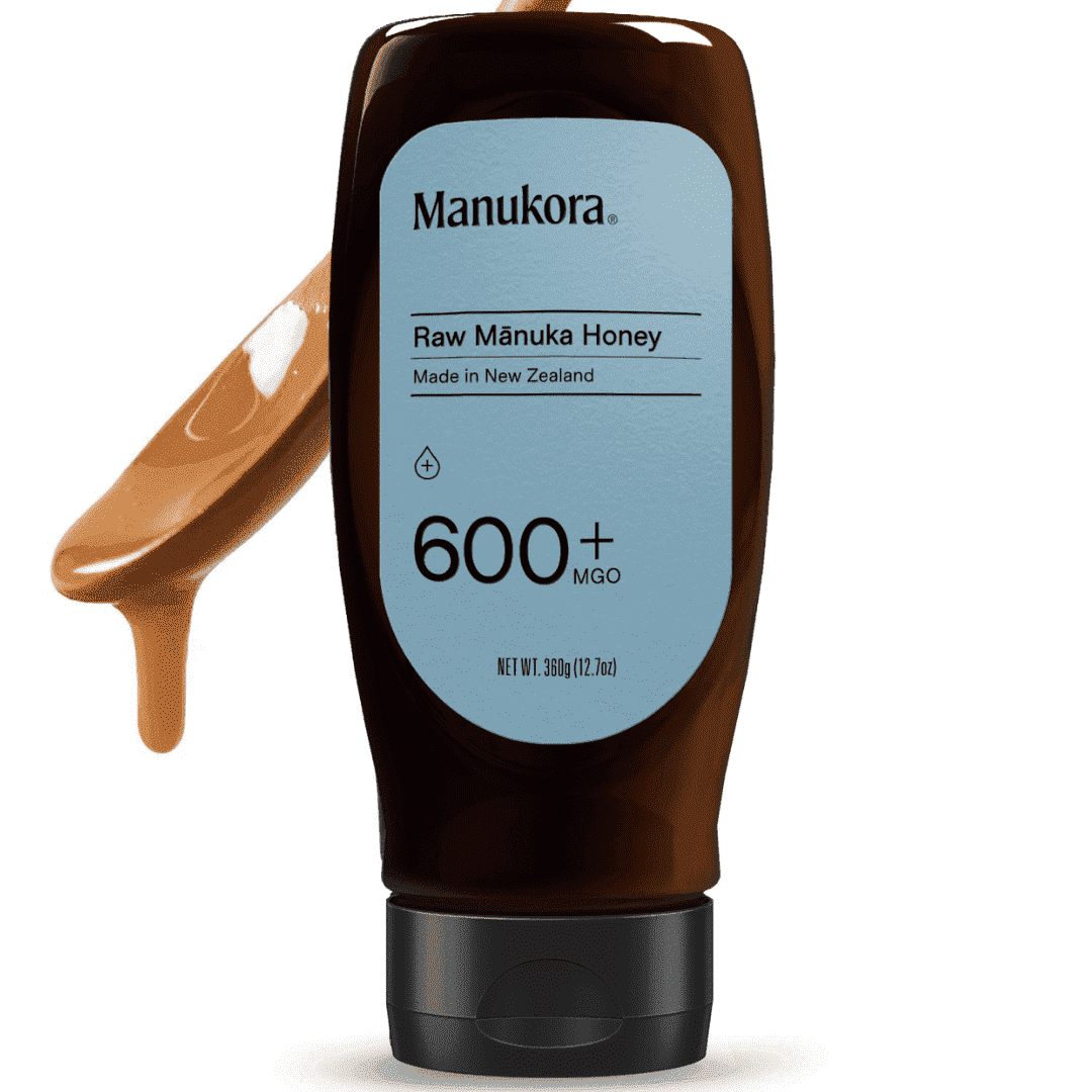 Manukora Raw Manuka Honey MGO 600+ | Squeeze Bottle | 100% Pure New Zealand Manuka Honey | Non-GMO | Certified MGO | 360g (12.7oz)