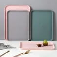 thumbnail image 1 of Manunclaims 1 Pack Nordic Style Ultralight Rectangular Plate Dessert/Salad Plates, Plastic Serving Platters for Fruit, Salad, Home Simple Breakfast Tray, 1 of 8