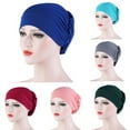thumbnail image 1 of Manunclaims 1Pack/2Packs/4Packs Women Turban Hair Cover Knotted Night Sleep Cap Beanie Pre-Tied Bonnet Chemo Cap Hair Loss Hat, 1 of 6