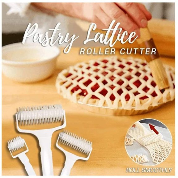 Manunclaims 1Pcs Lattice Roller Cutter Pastry Cutter Roller DIY Baking Tool for Dought Cookie Pie Pizza Bread Pastry