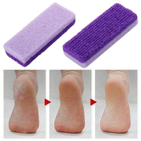Manunclaims 2-Pack Pumice Stones for Feet - Purple Foot Stone Scrubber for Heel Callus/Dead Skin Remover