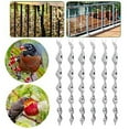 thumbnail image 1 of Manunclaims 6/8Pcs Rotating Bird Repellent Wind Twisting Scare Rods Reflective Ornamental Spiral Deterrent Device(12"), 1 of 8