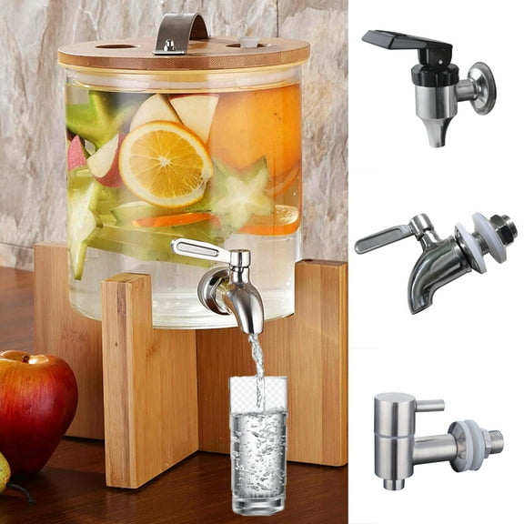 Manunclaims Beverage Dispenser Replacement Spigot, Stainless Steel Polished Finished Faucet Juice Cold Drink Beer Wine Barrel for Home Bar & Party