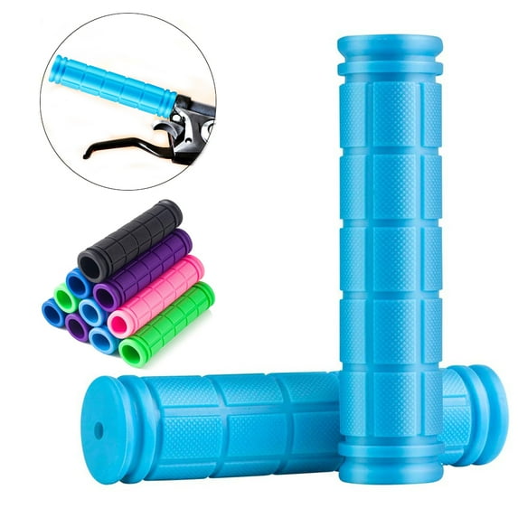 Manunclaims Bike Grips, Made of TPR Rubber Bicycle Handlebar Grips Cover Handle Bar End Bike Handle bar Rubber End Grips for MTB, BMX, Mountain, Downhill, Folding Bike Wheel Chair