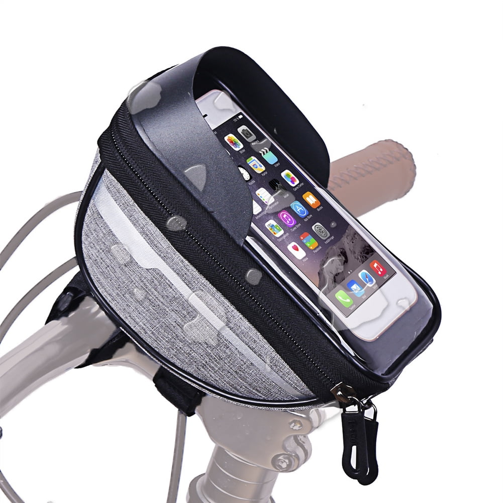 Manunclaims Bike Phone Front Frame Bag Waterproof Bicycle Top Tube Cycling Phone Mount Pack Phone Case for 7 11 XS Max XR Touch Screen Mobile Phone Bag Walmart