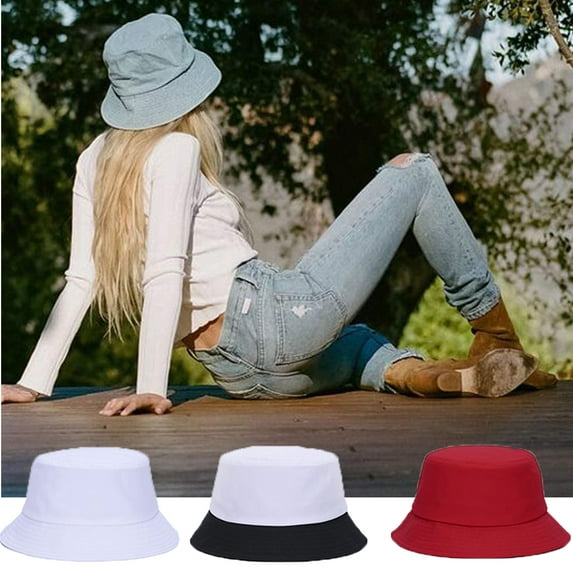 Manunclaims Casual Bucket Hats for Men Women, Sun Beach Hat Teens Girls Wide Brim Summer UPF 50+ Fisherman's Caps for Camping Hiking