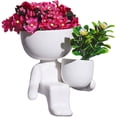 thumbnail image 1 of Manunclaims Ceramic Succulent Planters Cute Decoration Pot Creative Human/Head Shaped Small Mini Desktop Decoration Ceramic Succulent Pots, Suitable for Flower Shops, Home Life, Cafes, Wedding, 1 of 8
