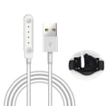 thumbnail image 1 of Manunclaims Charging Cable for Smart Watch - Bluetooth Smartwatch USB Charging Cable 4 Pin Magnetic Adsorption for GT88, GT68, KW08, KW18, KW88, KW98, KW99, KW28, FS08, GV68,KW06 and More, 1 of 8